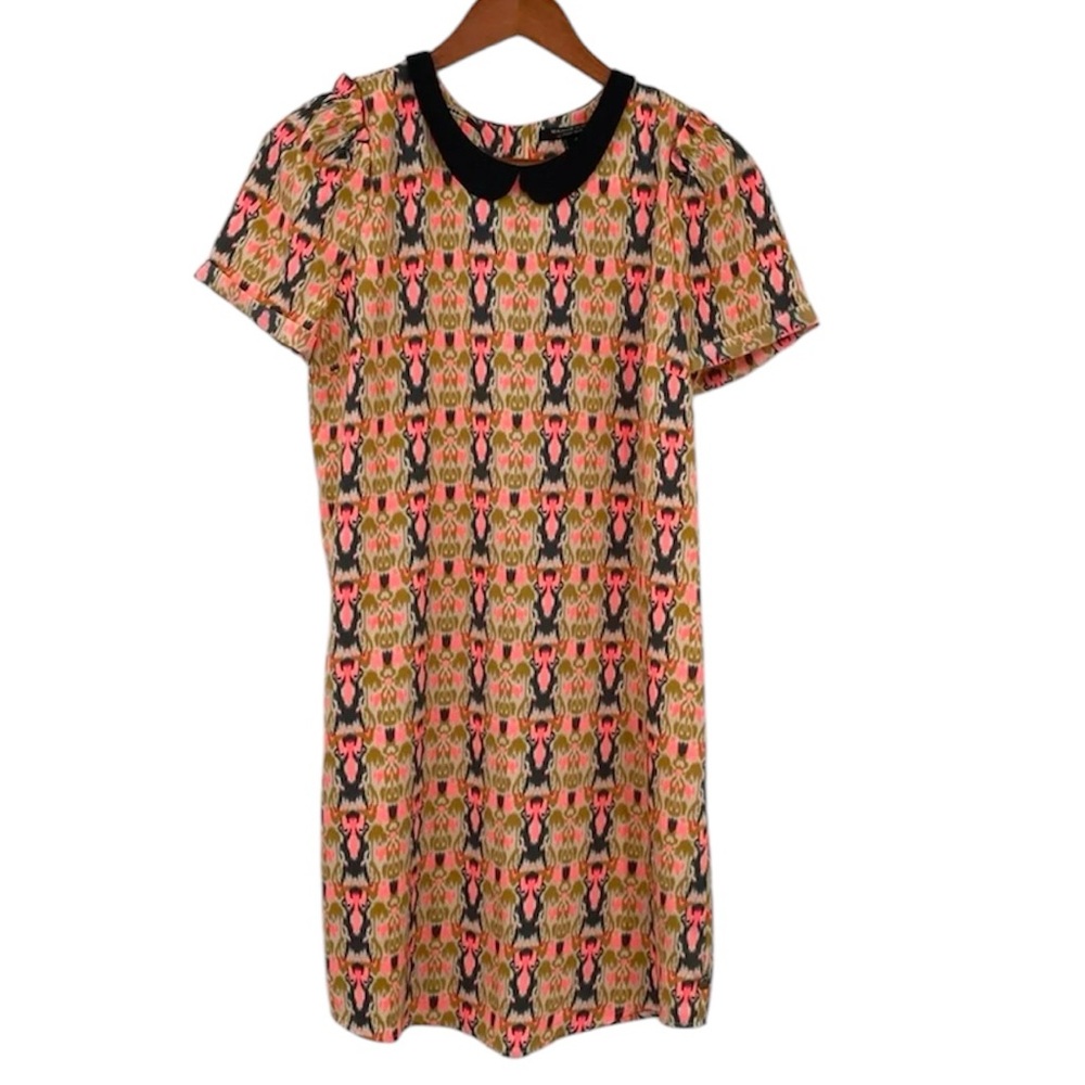 Maison Scotch La Femme Selon Marie Shift Dress Womens Size 1 US 4 Blue Pink Mini